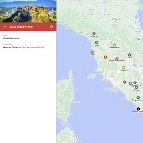 Download • Digitale kaart • De Wereld Zien • Het hart van Italië